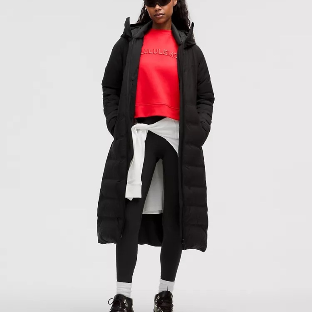 Lululemon StretchSeal™ Sleet Street 600-Down-Fill Long Jacket-black-NWT - Picture 2 of 10